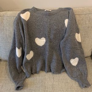 Madewell Heart Balloon Sleeve Sweater